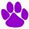 Purple Dog Paw Print