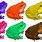 Rainbow Frog Clip Art
