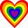 Rainbow Heart Shape