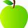 Red Apple Green Background Clip Art