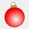 Red Ball Christmas Ornament Clip Art