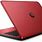 Red HP Laptop 15