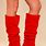 Red High Heel Knee Boots