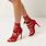 Red Strappy High Heels