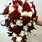 Red and White Rose Bridal Bouquet