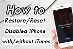Reset a Disabled iPhone