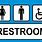 Restroom Sign Print
