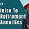 Retirement Annuities