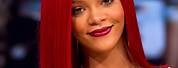 Rihanna Burgundy Hair