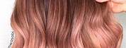 Rose Gold Ombre Hair Brown Roots