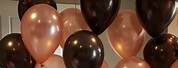 Rose Gold and Black Balloon Bouquet