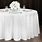 Round Table with White Tablecloth
