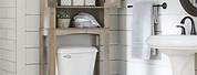 Rustic Bathroom Shelves Over Toilet