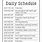 Sample Daycare Daily Schedule