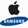 Samsung Logo and Apple Logo