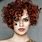 Short Curly Red Hair with Bangs