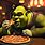 Shrek Eating Pizza