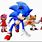 Sonic/Tails Knuckles Shadow Silver