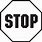 Stop Sign Logo Black and White