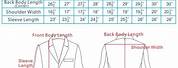 Suit Jacket Size Measurements