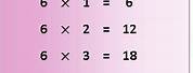 Table De Multiplication 6