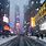 Times Square New York Snow