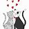 Valentine Cat Clip Art