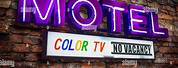Vintage Color TV Motel Sign