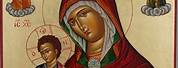 Virgin Mary Icon Orthodox Holding Cross
