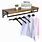 Wall Mounted Clothes Rack with Shelf