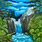 Waterfall Landscape Paintings On Canvas