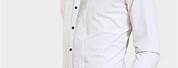 White French Cuff Shirt with Black Buttons