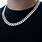 White Gold Tape Necklace