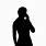 Woman On Phone Silhouette