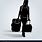 Woman with Suitcase Silhouette