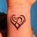 Wrist Tribal Heart Tattoos