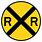 Yellow Railroad Crossing Sign