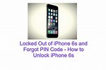 iPhone 6s Forgot Pin Code