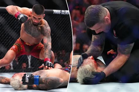 Ilia Topuria delivers first-round KO of Charles Oliveira to win ...