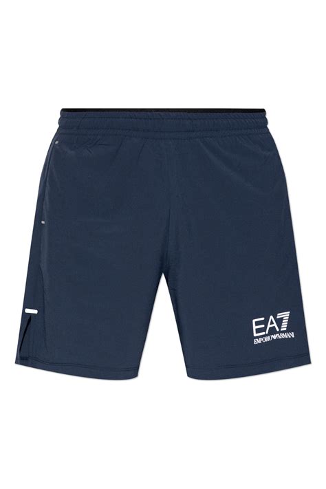 Granatowy Szorty z logo EA7 Emporio Armani - Vitkac Polska