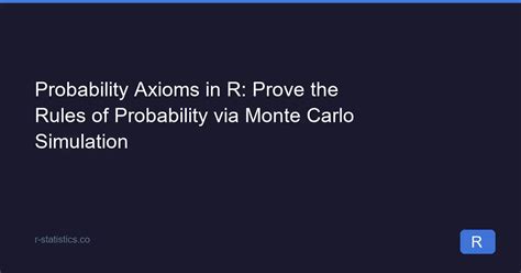 Probability Axioms in R: Prove the Rules of Probability via Monte Carlo ...