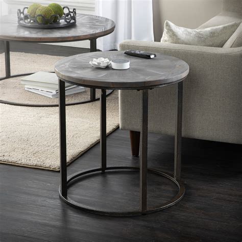 Safavieh Landsmill Round Industrial End Table in the Accent Table Sets ...