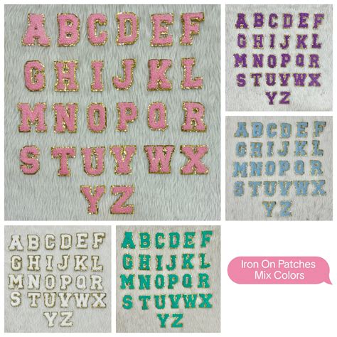 Iron on Patches ( Alphabet ) ( Mix Colors )Size Approx.2.5X2 inches ...