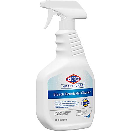 Clorox Healthcare Bleach Germicidal Cleaner Spray 32 Ounces - Office Depot