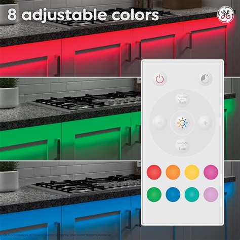 GE LED Tape Light 20Ft Color Changing Plug-In Light Strip with Timer