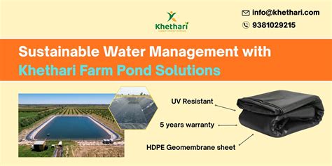 Sustainable Water Management with Khethari Farm Pond Solutions