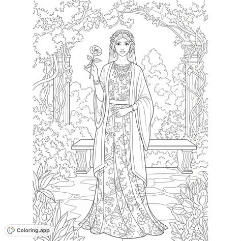 Ima Liyah's Garden Scene - Coloring.app