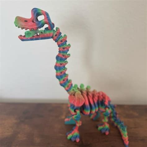 Skeleton Brachiosaurus with Branch – 3D Printed Prehistoric Collectible ...