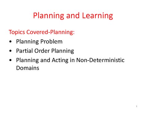 Unit 4 Notes - Planning and Learning in AI (AIn ES) - Studocu