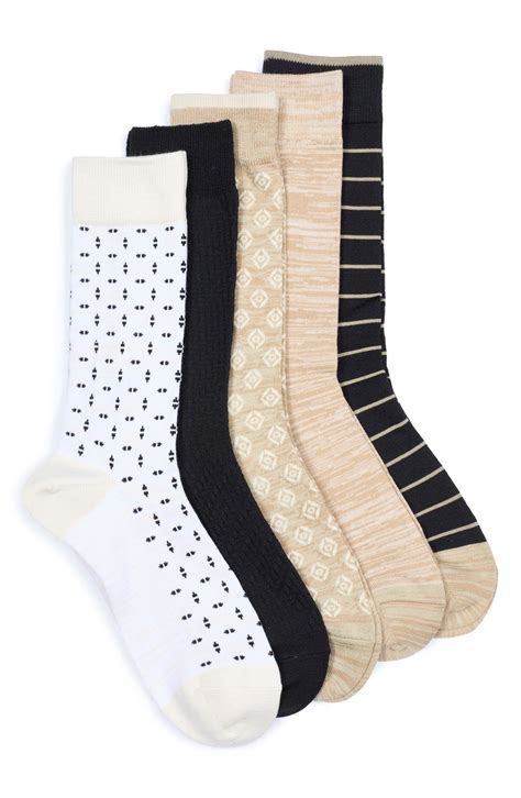 NORDSTROM RACK Assorted 5-Pack Dress Socks | Nordstromrack